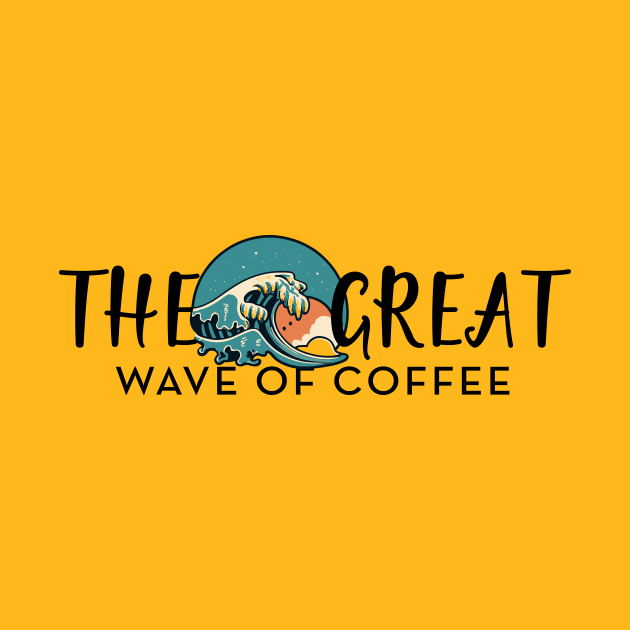 The Great Wave of Coffee by A Floral Letter Capital letter A | Monogram, Sticker