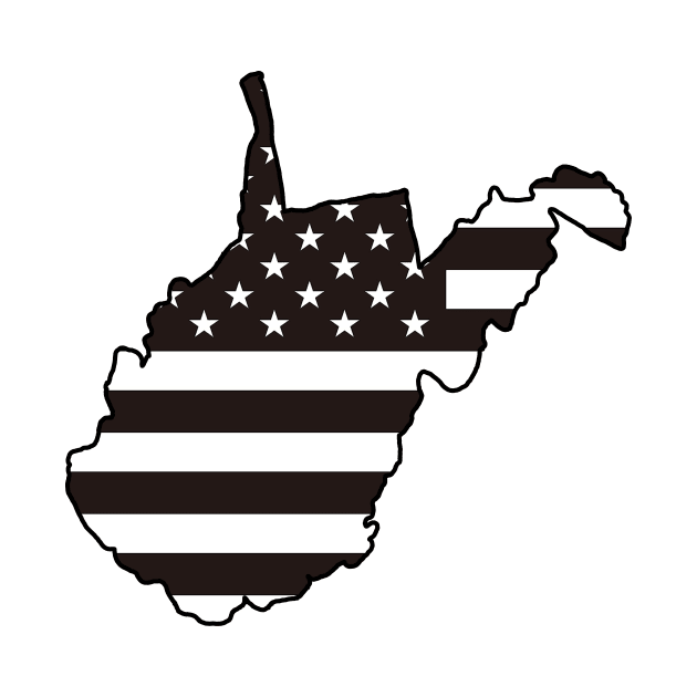 Black and White Flag West Virginia by DarkwingDave