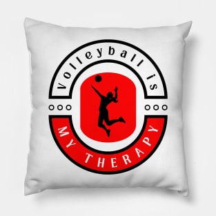 Volleyball is my therapy funny motivational design Pillow