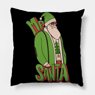 Green Mr Santa Pillow