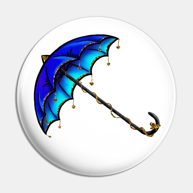 Blue Umbrella Pin by Hafsa_Aly