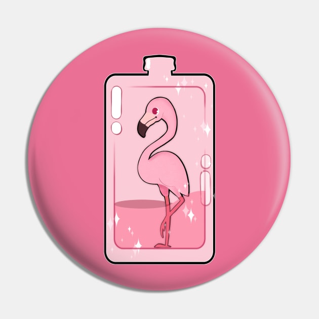 Flamingo Pin by Meeko_Art