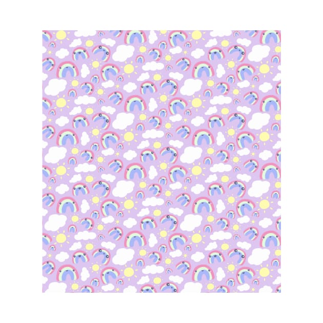 Cute Happy Rainbow Pattern by perdita00