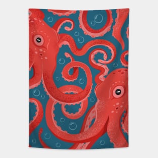 Dancing octopuses Tapestry