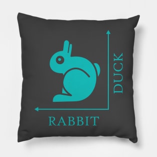 Duck Rabbit Illusion Pillow