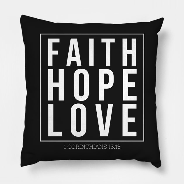 Faith - Hope - Love Pillow by mikepod