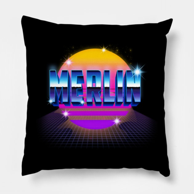 Lovely Merlin Name Flowers Proud Classic Styles Pillow by Gorilla Animal