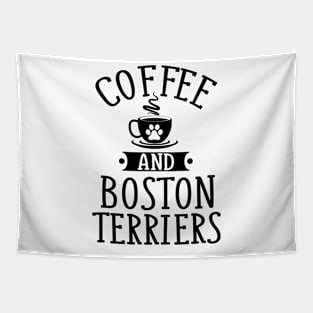 Coffee And Boston Terriers Tapestry