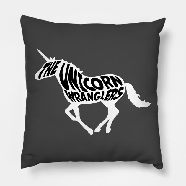 Wild Unicorn Pillow by The Unicorn Wranglers