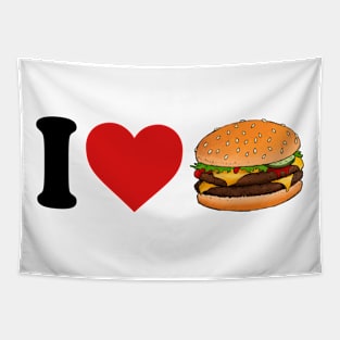 I Love Cheeseburger T Tapestry