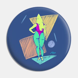 She Works Out Pin