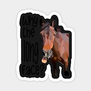 Horse - why the long face Magnet