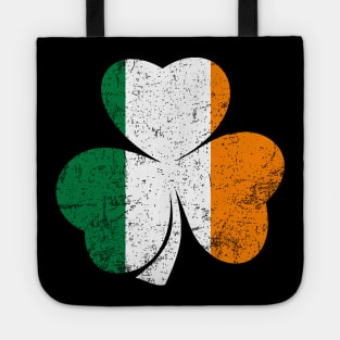 St Patrick's Day Shirt Women's Ireland Shamrock Distressed Irish Flag Clover Tote