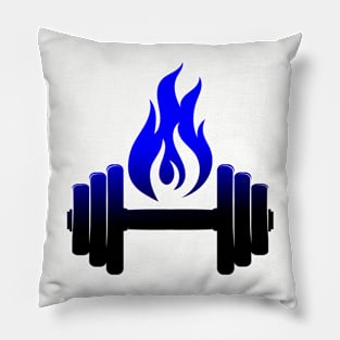 Blue Flame with Black Free Weight Pillow