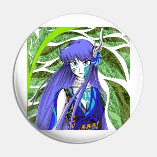 athena in floral cloth in mandala art in saint seiya Pin