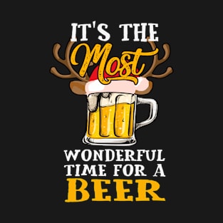 It's The Most Wonderful Time For A Beer Shirt Christmas Gift T-Shirt