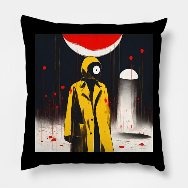 greed and fear ecosystem Pillow by yzbn_king