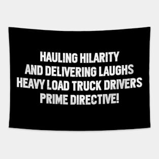 Heavy Load Truck Driver Tapestry