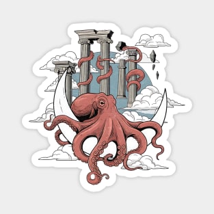 Squirrealism Octopus Mythic Design Magnet