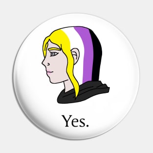 Chad Non-Binary Wojak Pin