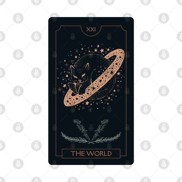 Cat Tarot Card | The World XXI by pawsitronic