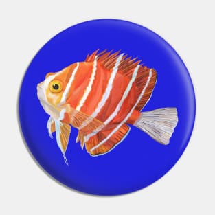 Watercolor Striped Angelfish Pin