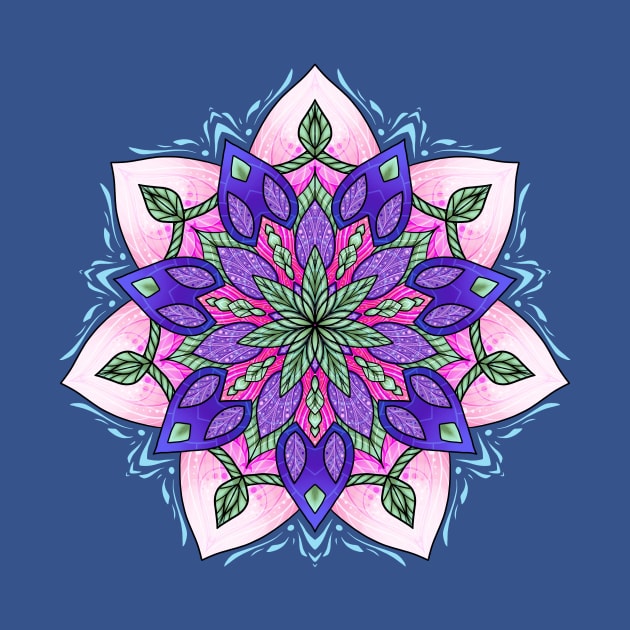 Leafy Purple Mandala by MaeDraT