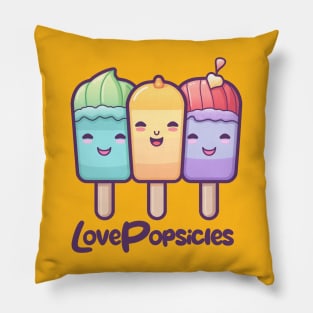 Kawaii Cute Love Popsicles Pillow