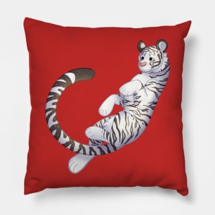 Cozy Bengal Tiger (White) Pillow