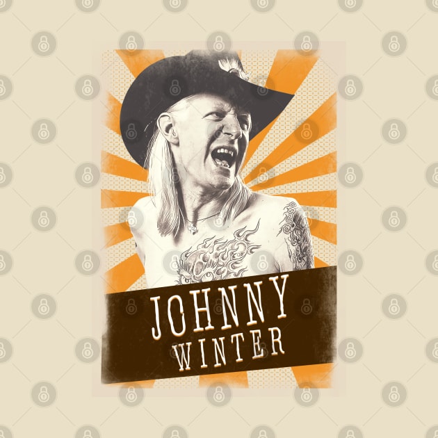 Vintage Aesthetic Johnny Winter 80s by SkulRose