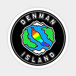 Denman Island on Planet Earth with Rainbow Vibes - Denman Island Magnet