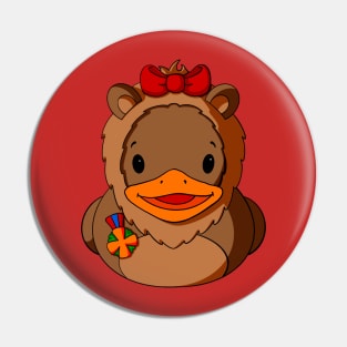 The Cowardly Lion Rubber Duck Pin