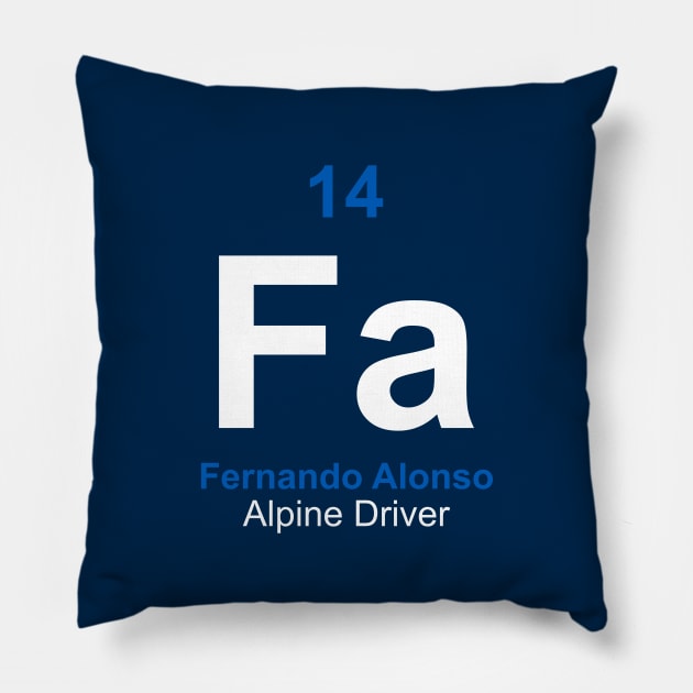 Fernando Alonso Driver Element Pillow by GreazyL