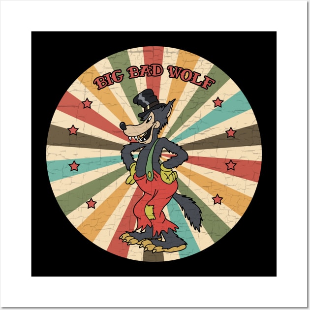 Vintage Cartoon Wolf - Big Bad Wolf - Posters and Art Prints