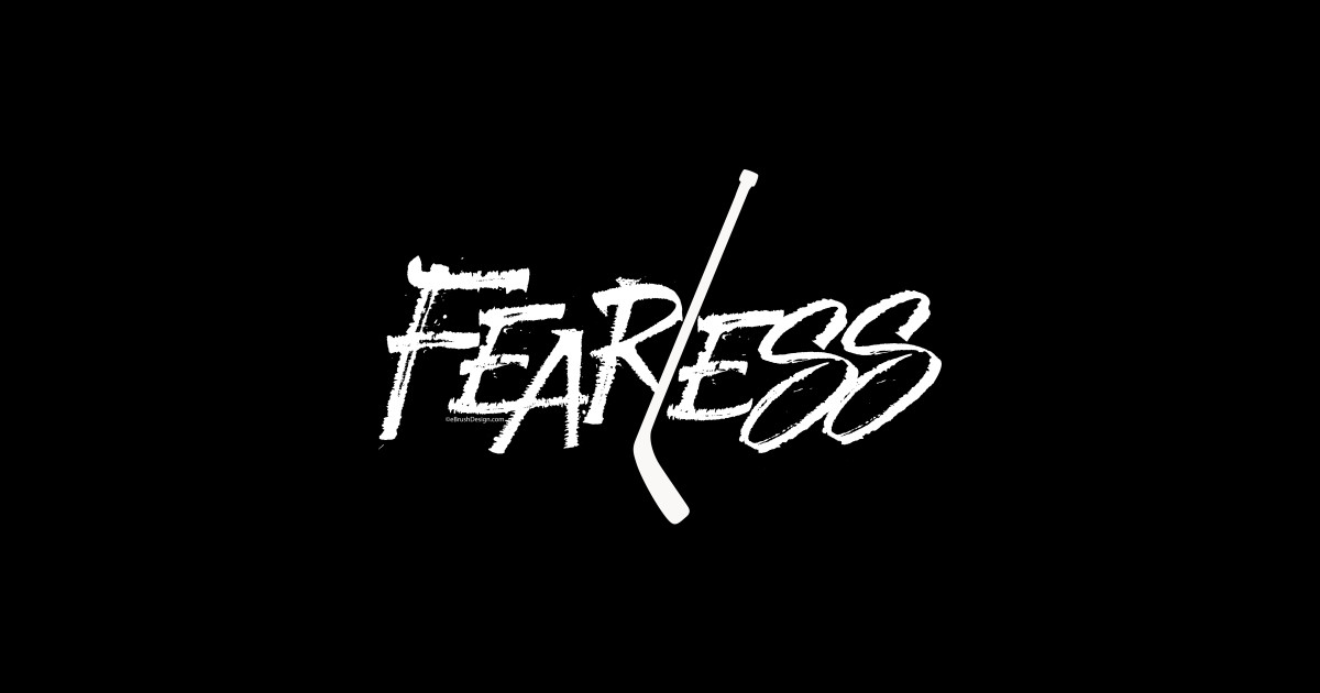 Fearless No Fear Hockey Saying Hockey Sticker Teepublic