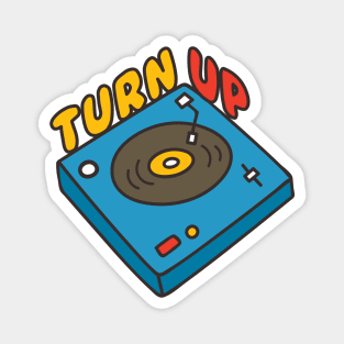 Cute Record Turntable Doodle Magnet