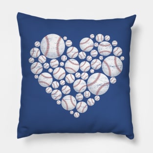 Baseball Heart Design For Baseball Lovers Pillow