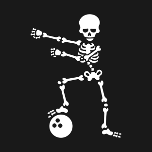 Bowling ball floss dance flossing skeleton T-Shirt