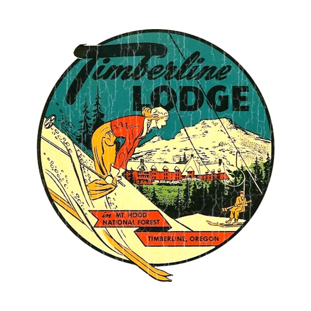 Timberline Lodge Oregon Vintage by Hilda74