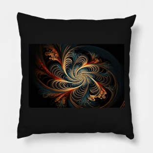 Abstract Floral Garden Botanical Print Pillow