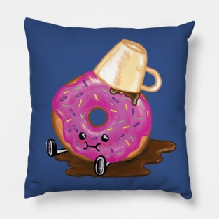 Clumsy Donut Spilled His Coffee Pillow