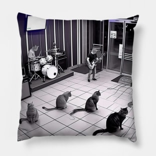 Cat Party at Dominos Pizza Pillow