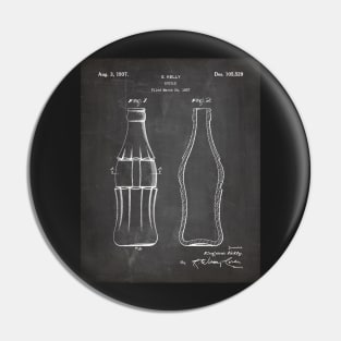 Soda Bottle Patent - Cook Chef Kitchen Décor Art - Black Chalkboard Pin