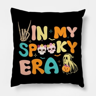 In My Spooky Era Spooky Season Retro Halloween Funny Ghost Pillow