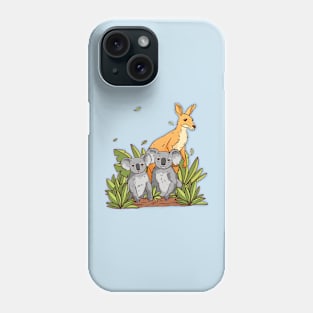 Kangaro Koala Hand Drawn Phone Case