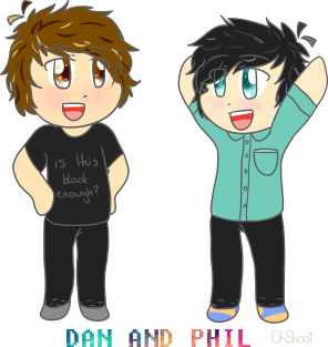 Chibi Dan and Phil Magnet