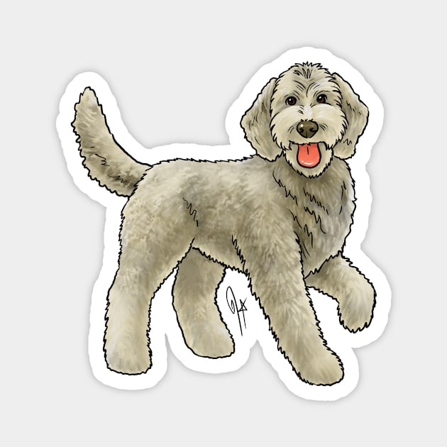 Dog - Goldendoodle - Cream Magnet by Jen's Dogs Custom Gifts and Designs