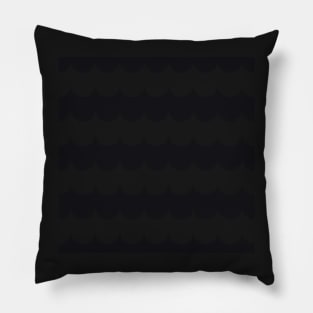 Black and White Scalloped Modern Pattern Pillow