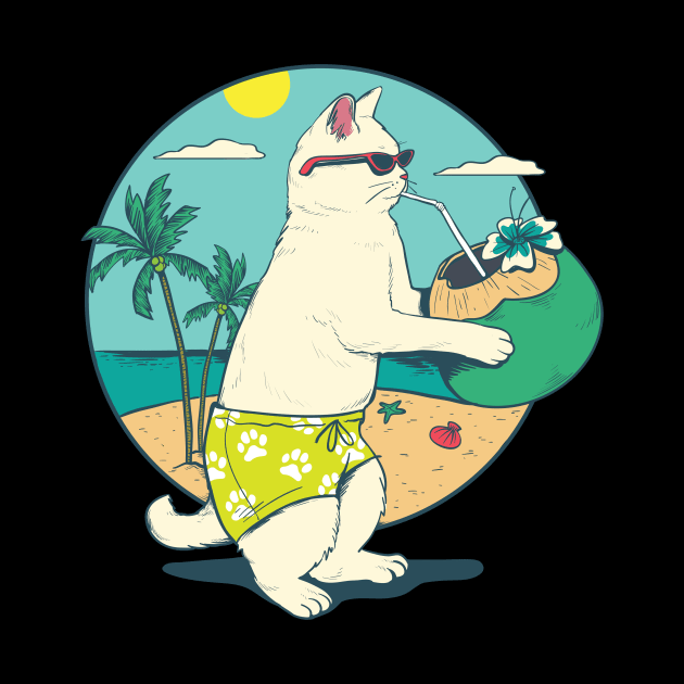 Katze macht Urlaub by 5StarDesigns