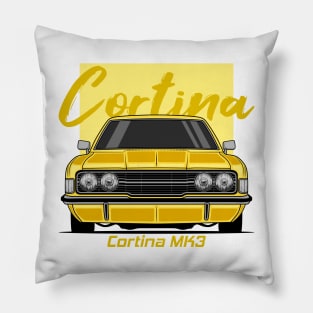 Front Yellow Cortina MK3 Classic Pillow